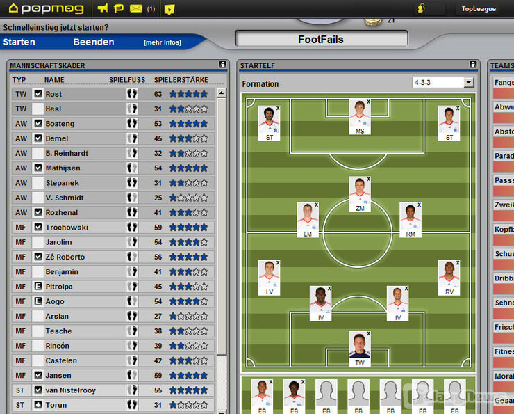 Screenshot TopLeague