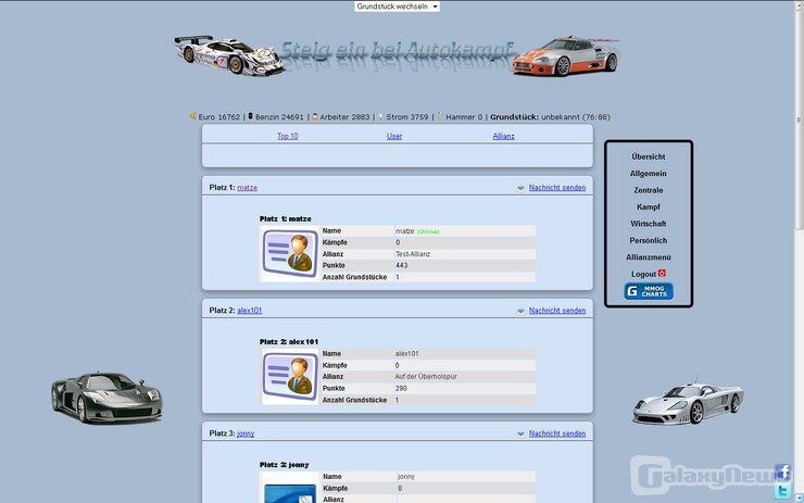Screenshot Autokampf