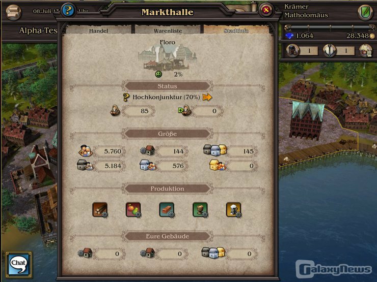 Screenshot Patrizier Online