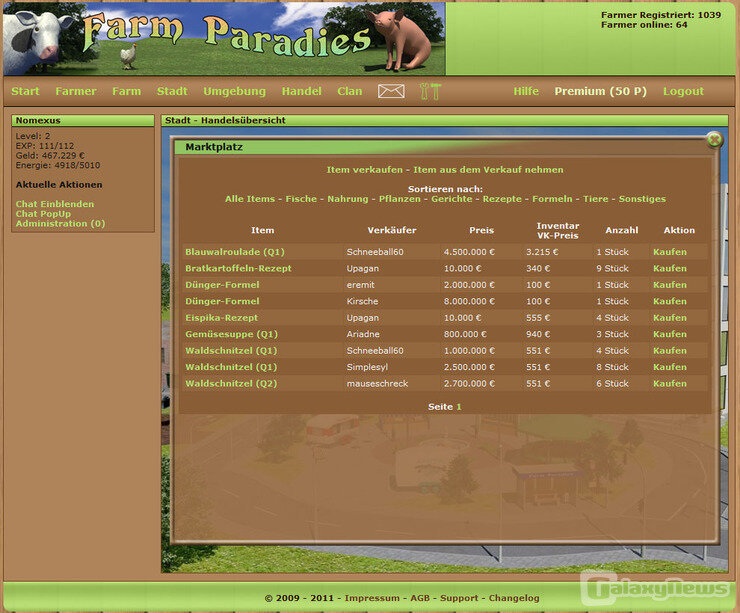 Screenshot FarmParadies