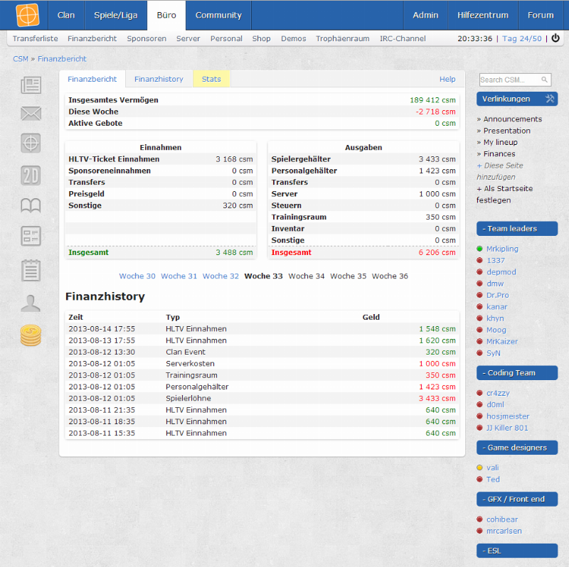 Screenshot CS Manager