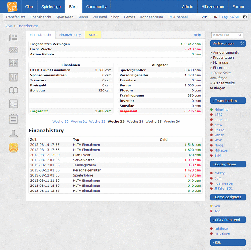Screenshot CS Manager