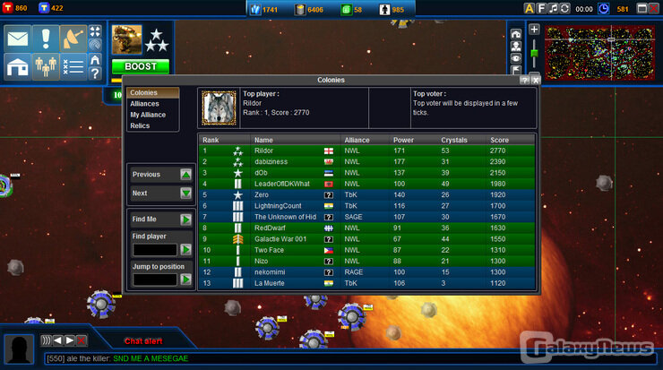 Screenshot Battle Dawn Galaxies