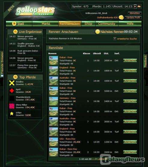 Screenshot GallopStars