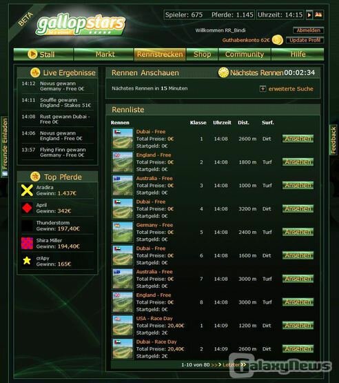 Screenshot GallopStars