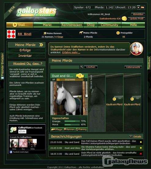 Screenshot GallopStars