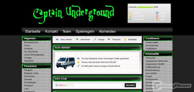 Screenshot Captain-underground