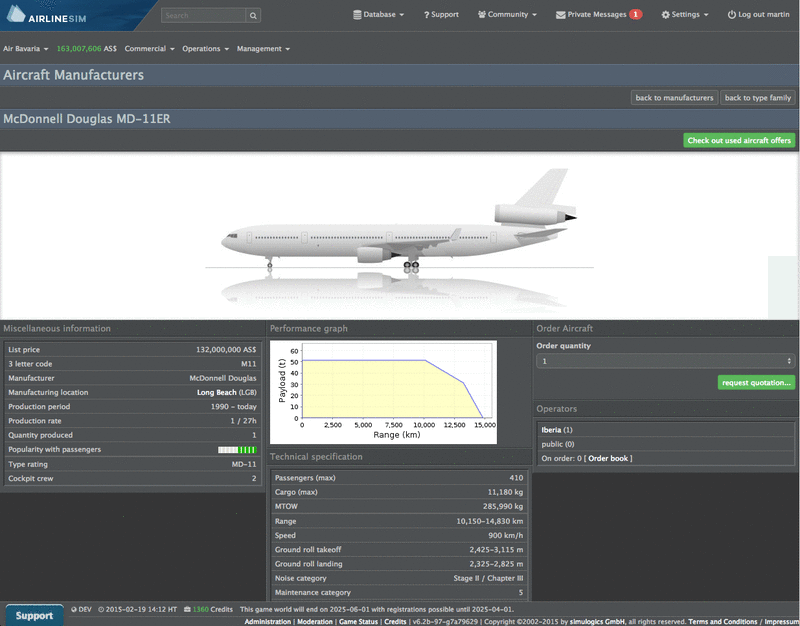 Screenshot AirlineSim