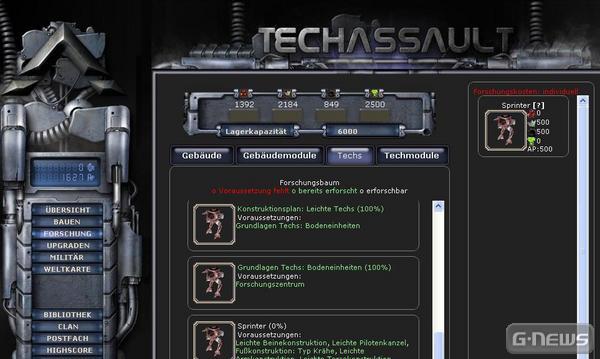 Techassault: SciFi Browsergame der nächsten Generation?