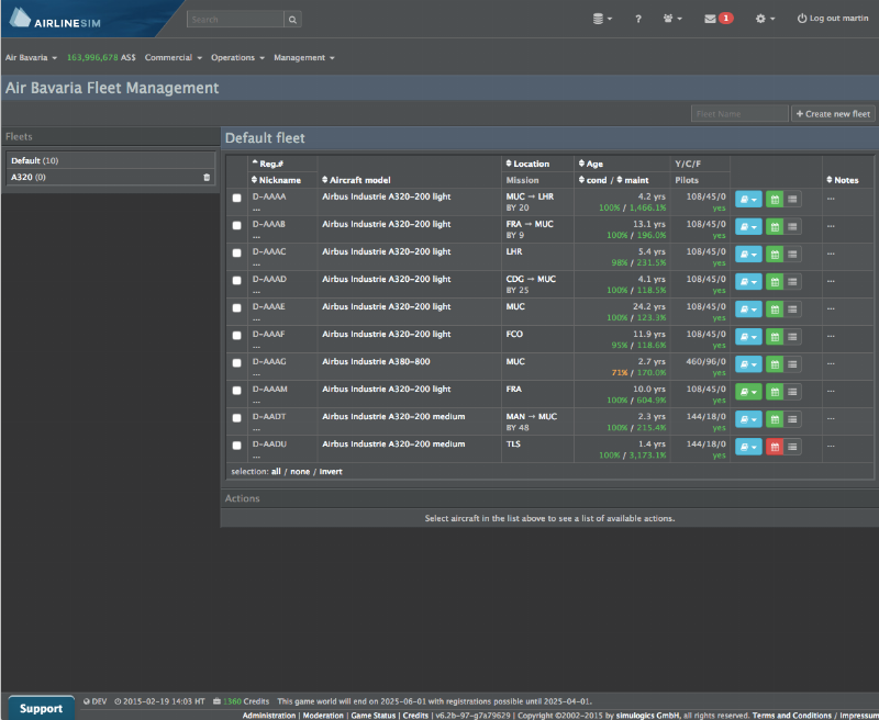 Screenshot AirlineSim