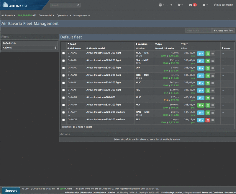 Screenshot AirlineSim