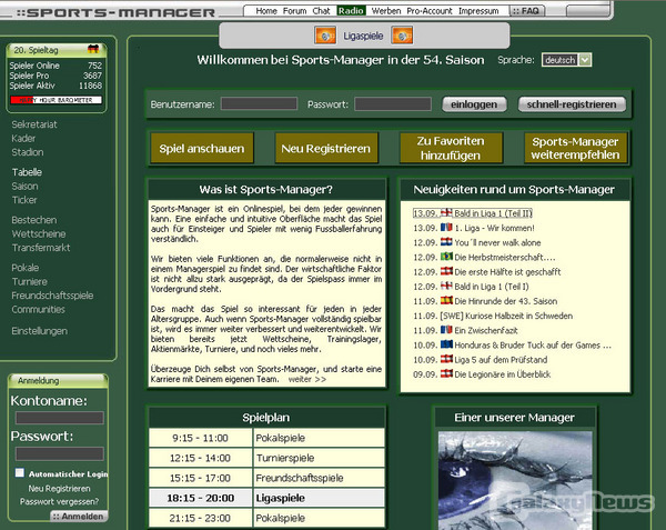 Fußballmanager mit Schwerpunkt auf Community und Featurereichtum