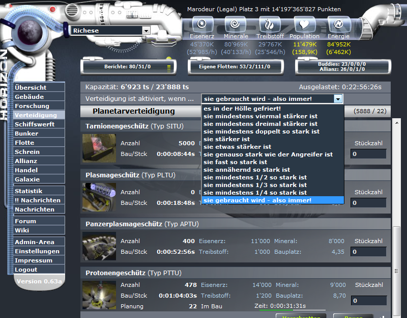 Screenshot Horiversum
