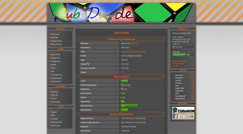Screenshot CubeDu.de