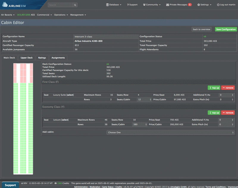 Screenshot AirlineSim