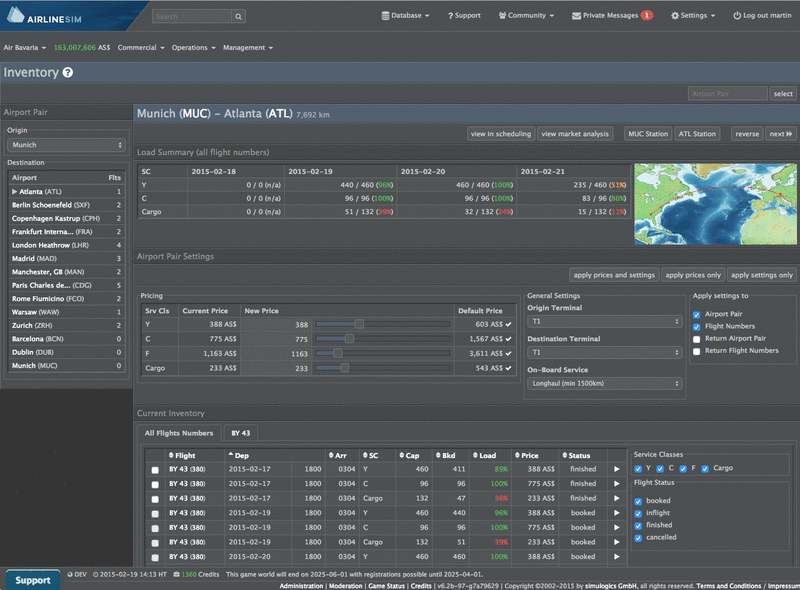 Screenshot AirlineSim