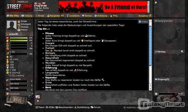 Erster Eindruck: StreetCrime ist die wohl bunteste Verbrecherwelt