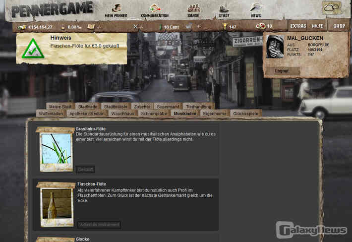 Wetterfühlig: Pennergame 4.0