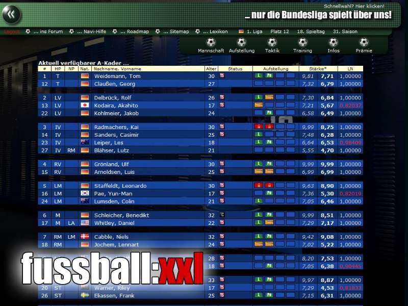 Screenshot fussball:xxl