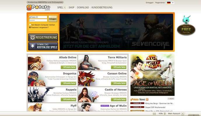 Screenshot gpotato.eu (eingestellt)