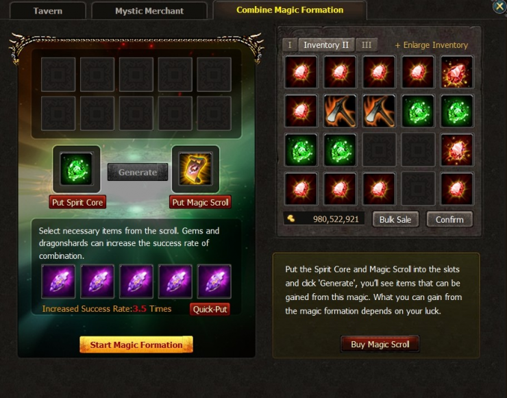 Teaser Feature - Combine Magic Formation Preview