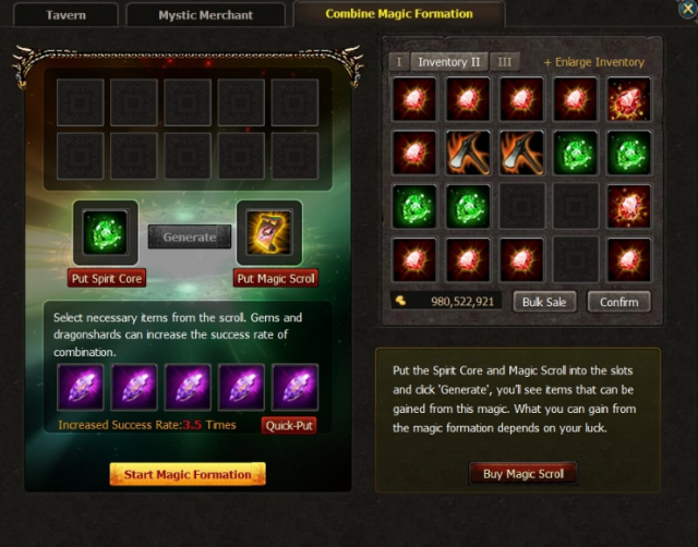 Teaser Feature - Combine Magic Formation Preview