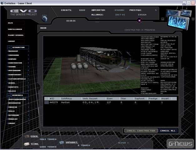 Screenshot Evolution - The Genesis Project