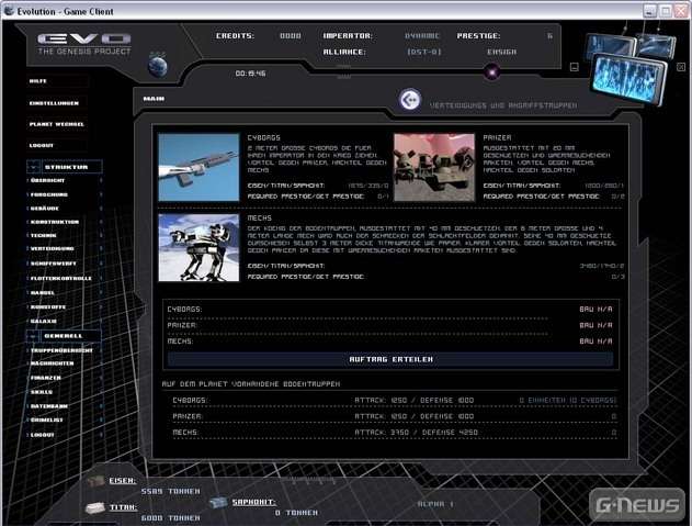 Screenshot Evolution - The Genesis Project