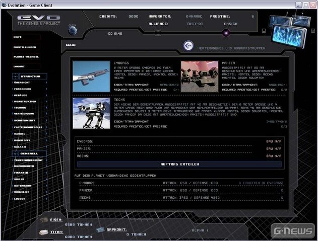 Screenshot Evolution - The Genesis Project