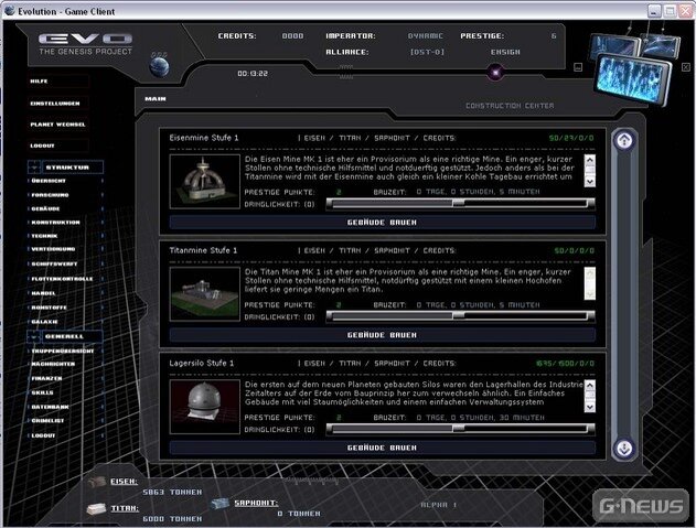 Screenshot Evolution - The Genesis Project