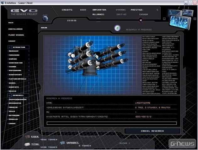 Screenshot Evolution - The Genesis Project
