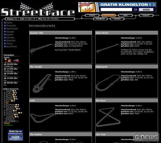 Screenshot Streetrace-Online.de