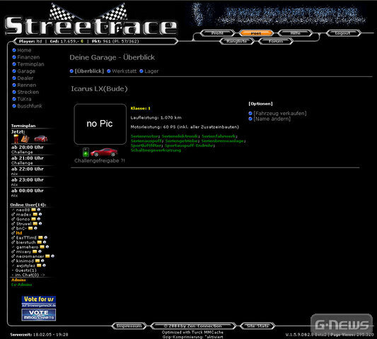 Screenshot Streetrace-Online.de