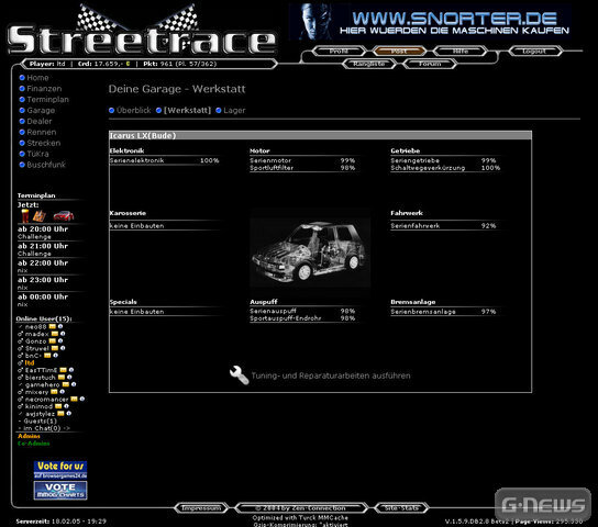 Screenshot Streetrace-Online.de