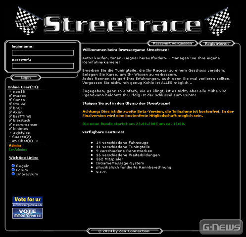 Screenshot Streetrace-Online.de