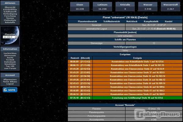 Screenshot Starfights.de