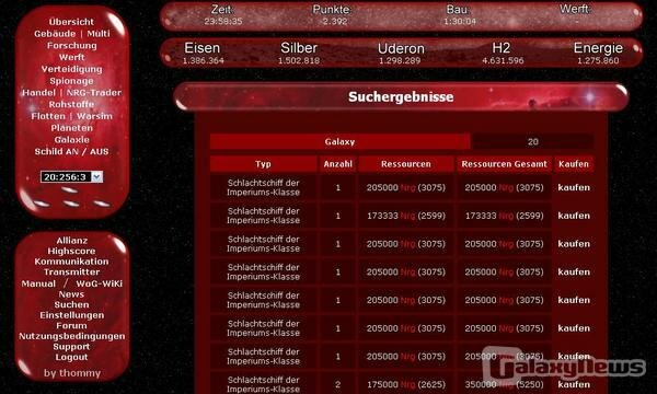 Screenshot War of Galaxy