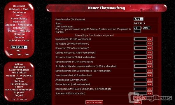 Screenshot War of Galaxy