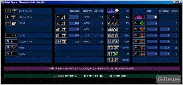 Screenshot Outer Space