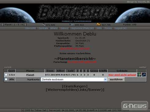 Screenshot Battleship