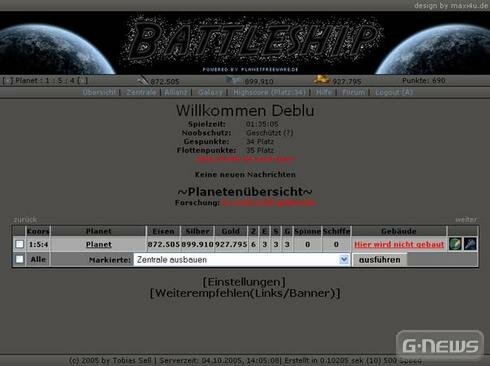 Screenshot Battleship