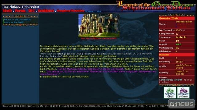 Screenshot Legend of the Green Dragon - Scheibenwelt Edition