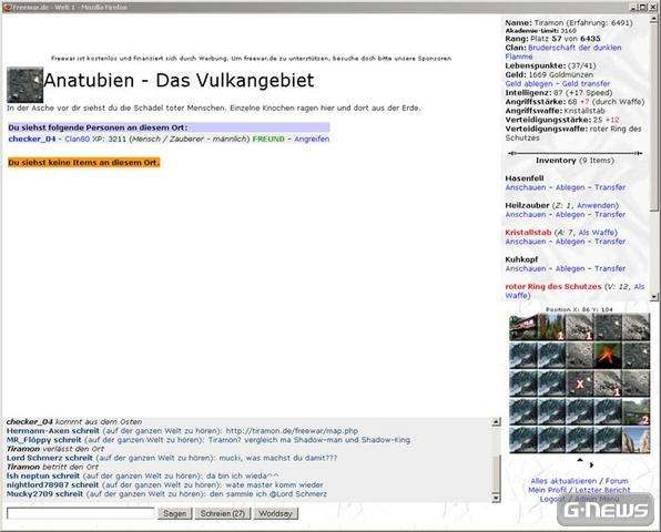 Screenshot Freewar.de