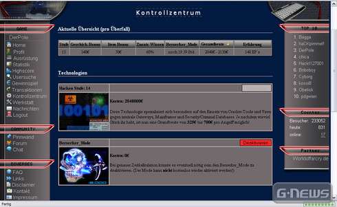 Screenshot Klick-Game