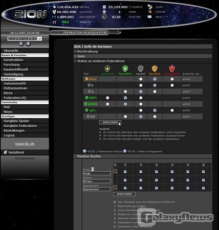 Screenshot ZION networx