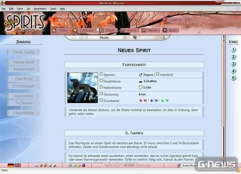 Screenshot Spirits Online