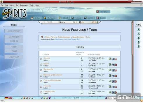 Screenshot Spirits Online