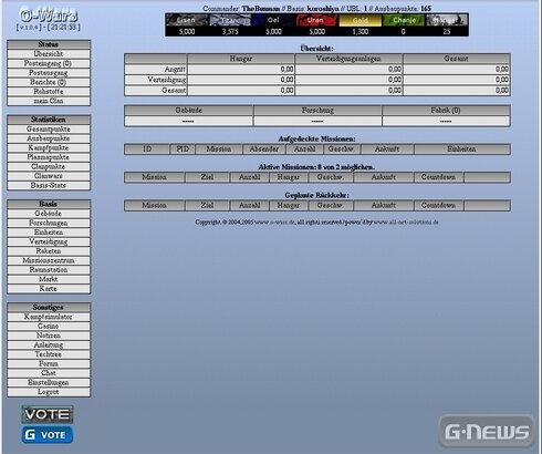 Screenshot O-Wars - Der Online Krieg
