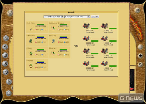 Screenshot Macht der Krieger