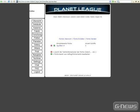 Screenshot PLANET LEAGUE